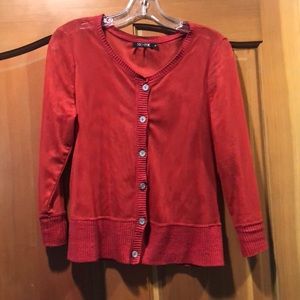 Nic + Zoe mesh cardigan med